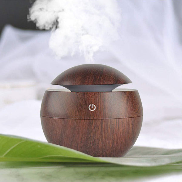 Wooden Cool Mist Humidifiers Essential Oil Diffuser Aroma Air Humidifier with Colorful Change for Car, Office, Babies, humidifiers for home, air humidifier for room (WOODEN HUMIDIFIRE-A)