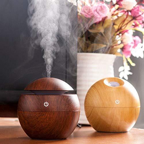 Wooden Cool Mist Humidifiers Essential Oil Diffuser Aroma Air Humidifier with Colorful Change for Car, Office, Babies, humidifiers for home, air humidifier for room (WOODEN HUMIDIFIRE-A)