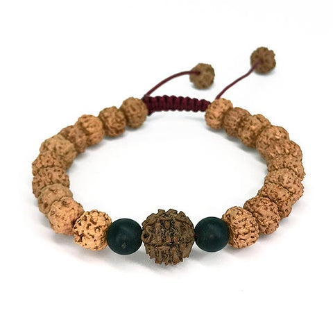 7 Mukhi Nepali Rudraksha Mukhi Bracelets With Shaligram Beads