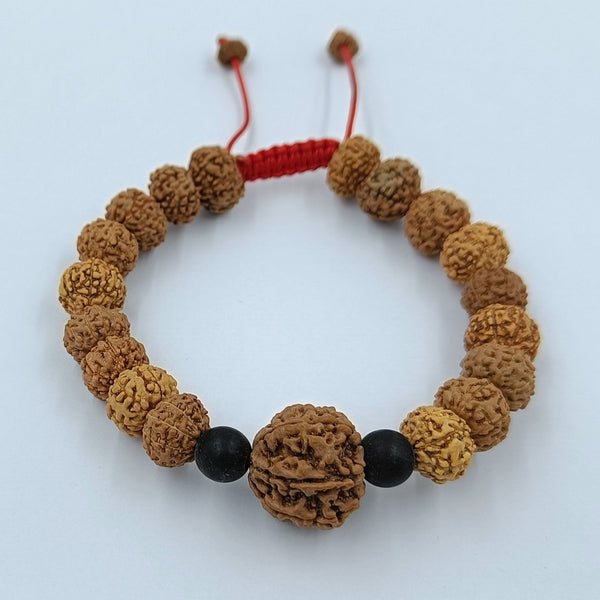 7 Mukhi Nepali Rudraksha Mukhi Bracelets With Shaligram Beads