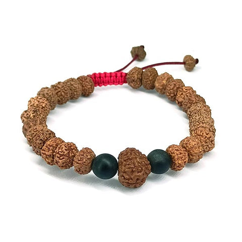 8 Mukhi Indonesian Rudraksha Bracelet With Shaligram Beads