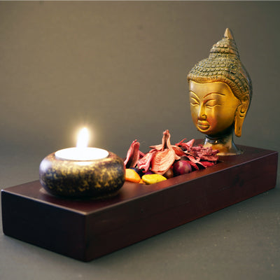 Simple Buddha - Resin on Wooden Tray Success