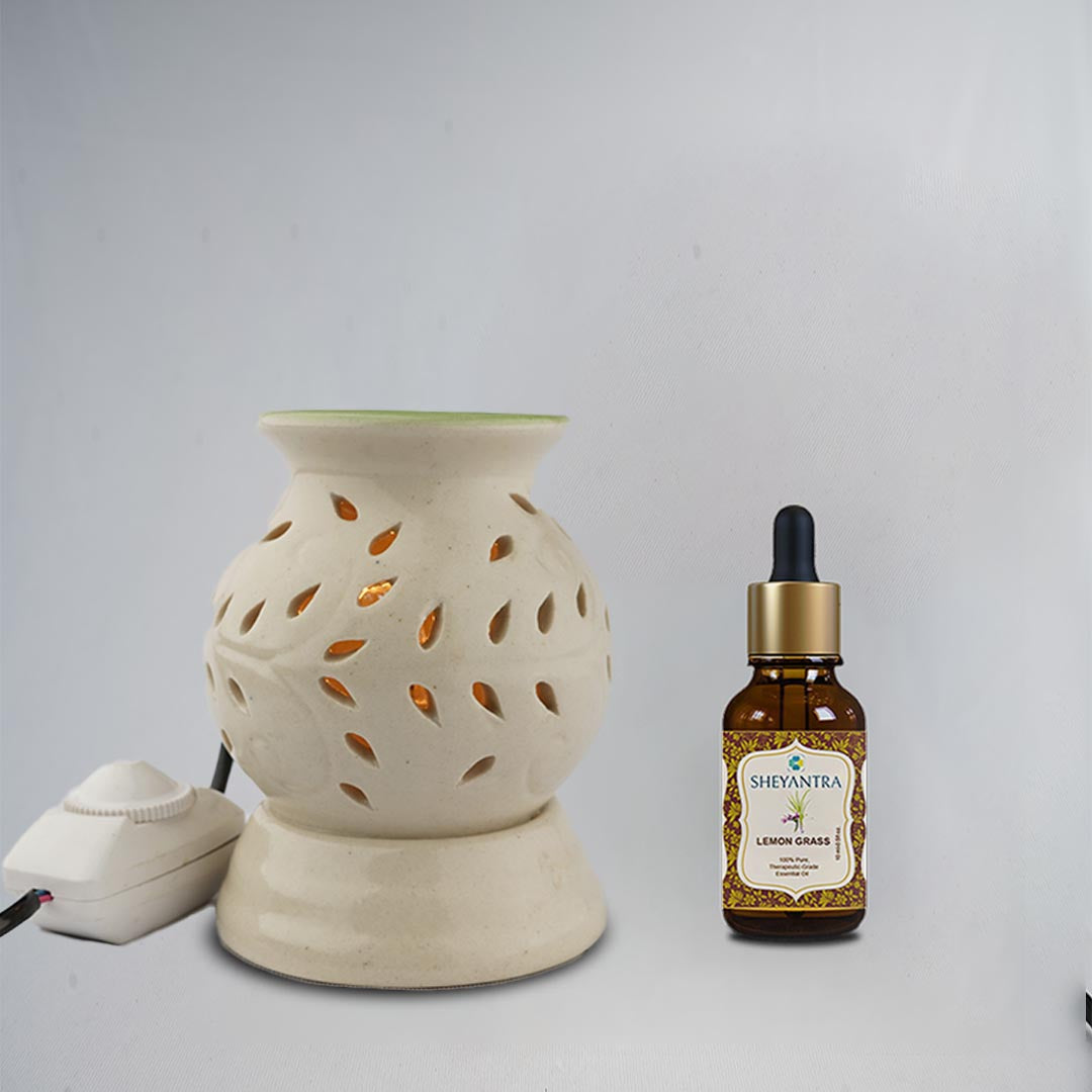 Leaf Design Ceramic Diffuser With Electric Dimmer