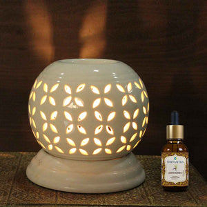 Milky White Ceramic Diffuser With Electric Dimmer