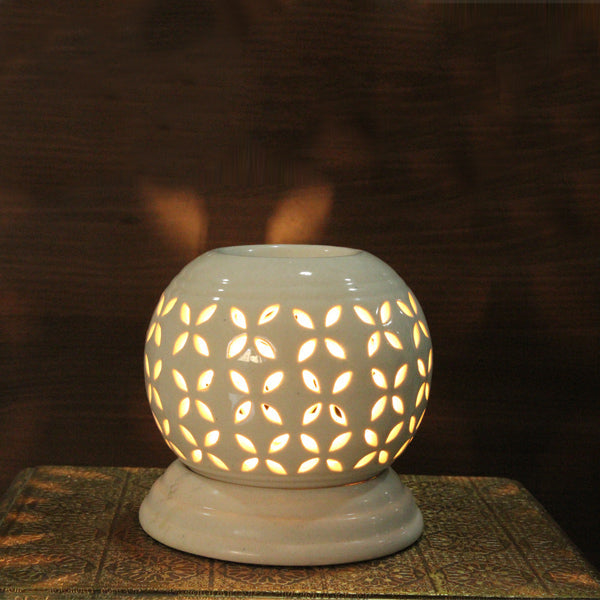 Milky White Ceramic Diffuser With Electric Dimmer