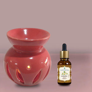 Red Round Ceramic Candle Diffuser