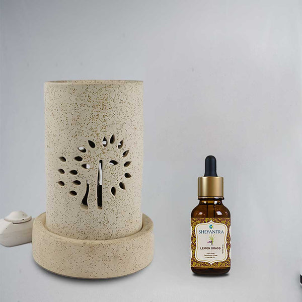 Tower Shaped White Ceramic Diffuser With Electric Dimmer