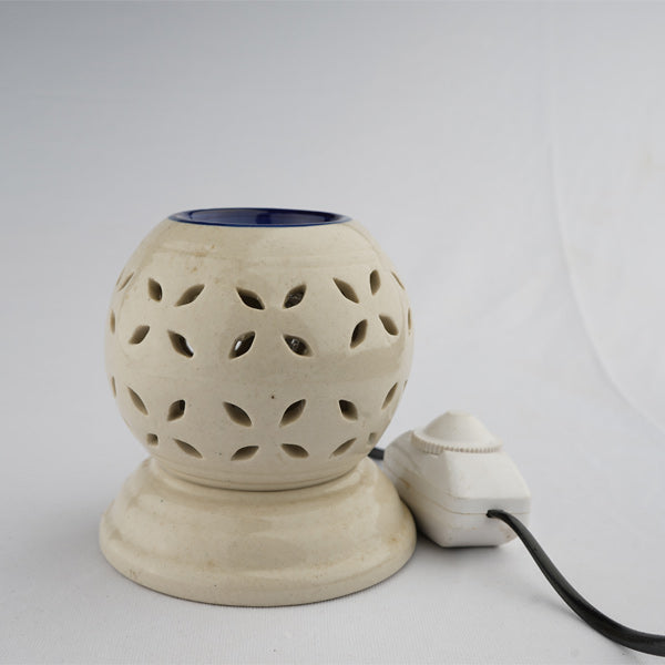 White Round Ceramic Diffuser With Electric Dimmer