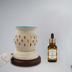 Wooden Base Ceramic Diffuser With Electric Dimmer