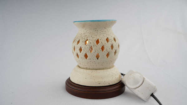 Wooden Base Ceramic Diffuser With Electric Dimmer