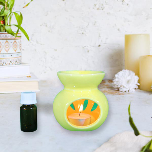 Yellow Round Ceramic Candle Diffuser