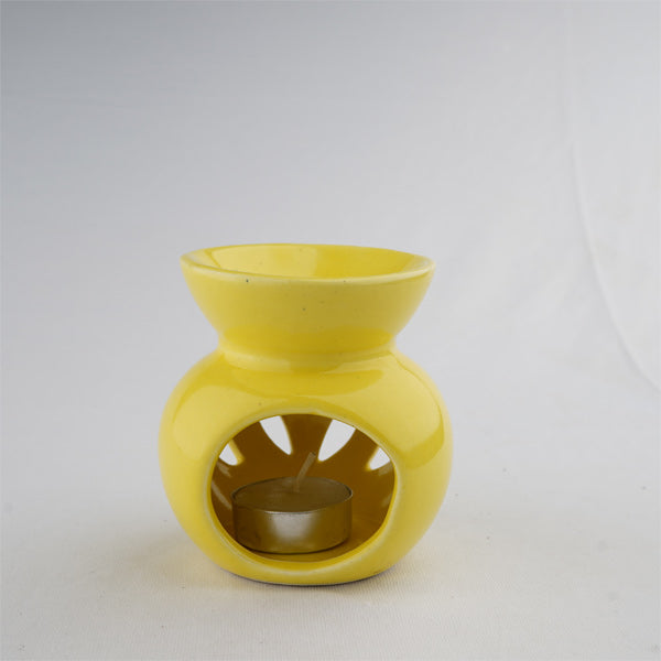 Yellow Round Ceramic Candle Diffuser