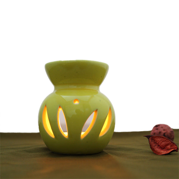 Yellow Round Ceramic Candle Diffuser