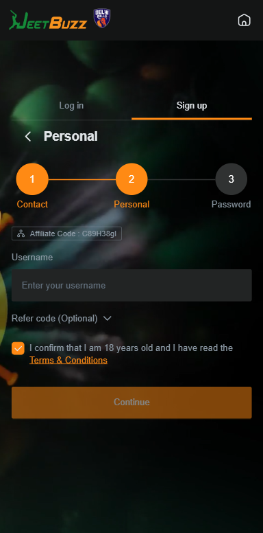 Register online at Jeetwin Bangladesh site
